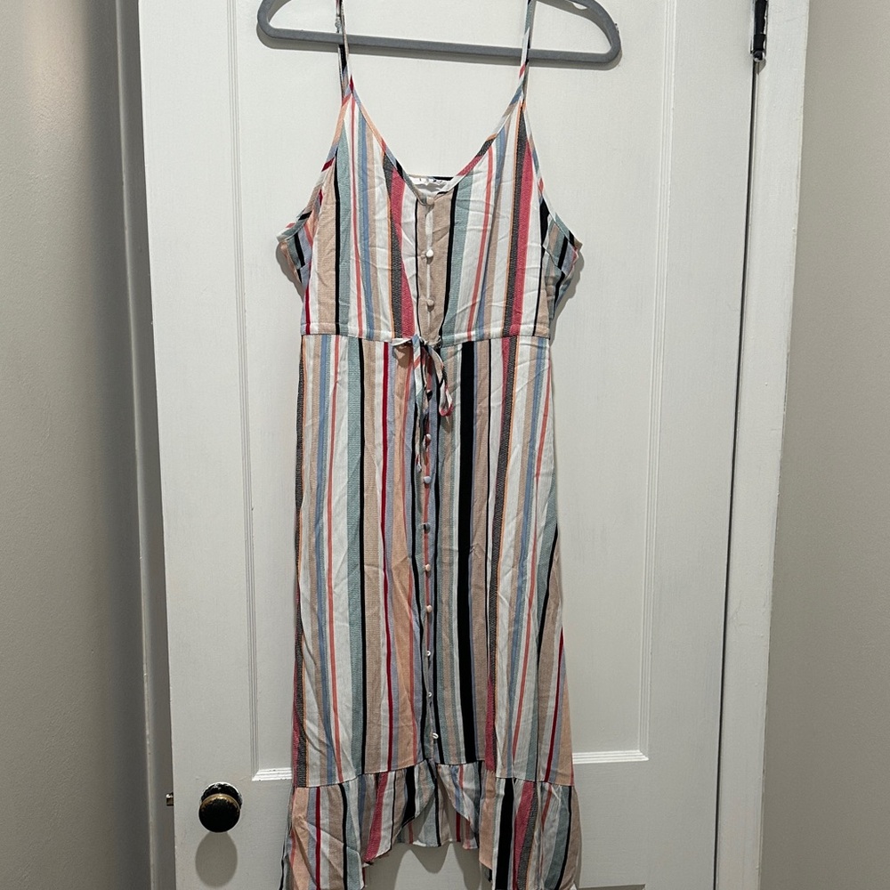 THML Multicolor Striped Midi Dress
